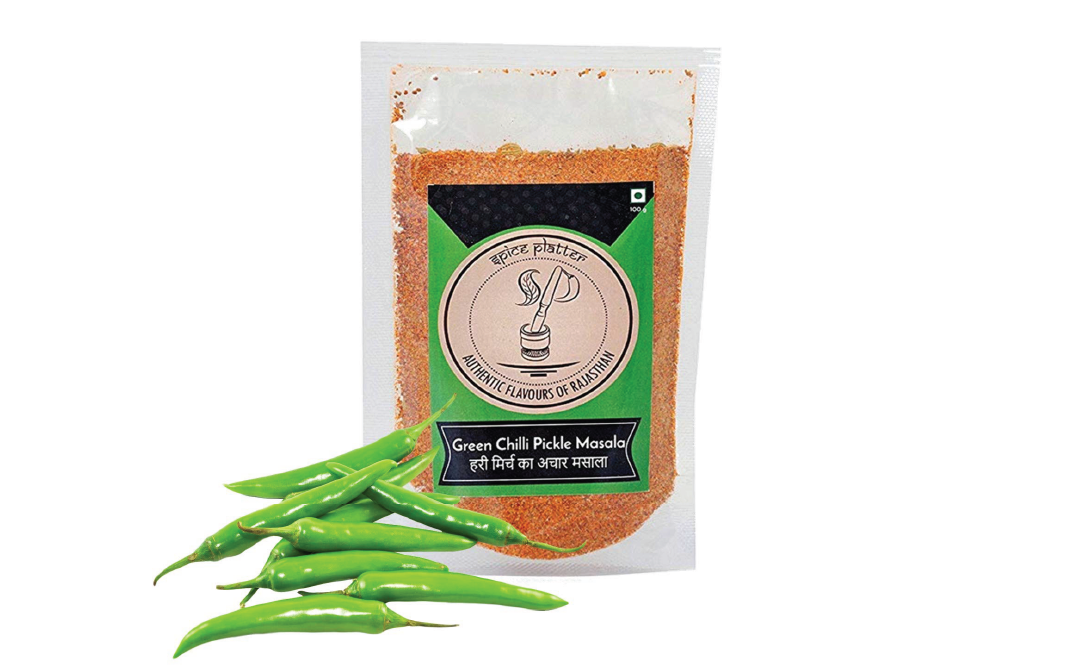 Spice Platter Green Chilli Pickle Masala    Pack  100 grams